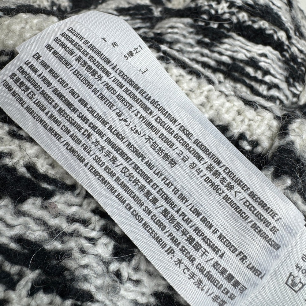 ABERCROMBIE & FITCH Open Front Long Cardigan‎ SM Hood Ikat Pattern Wool Alpaca - Picture 10 of 11
